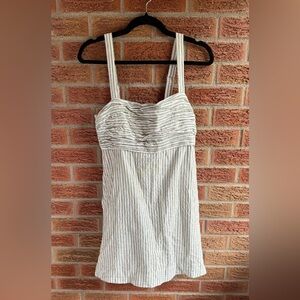 Abercrombie & Fitch Emerson Skort Mini Dress - Green Striped - Size Med Tall